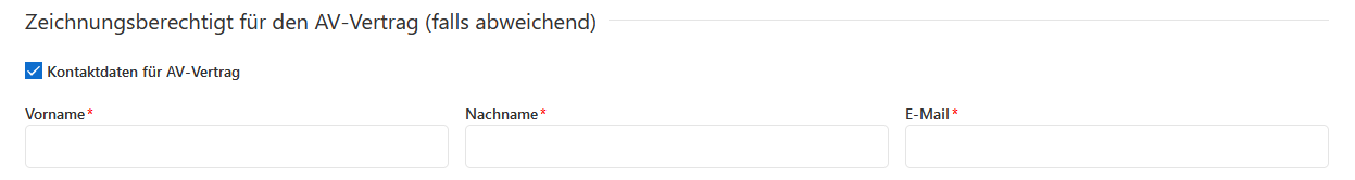 Tenant-Registrierung absenden